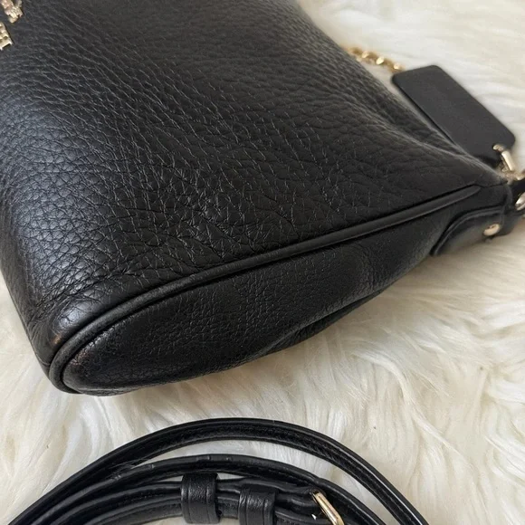 Coach Luxury Pebble Leather Convertible Crossbody Handbag Purse#F3666 - Picture 9 of 13